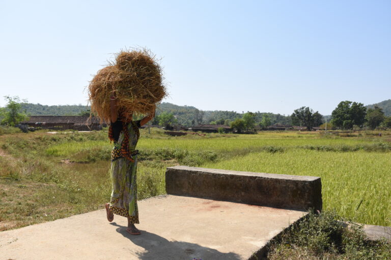 Woman engages in her livelihood in Odisha, India.